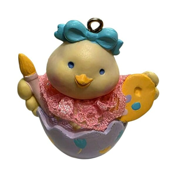 3 Vintage Avon Easter Ornaments Bunny Chick Egg Lamb Spring Figurines Decor 1991 - Picture 3 of 10